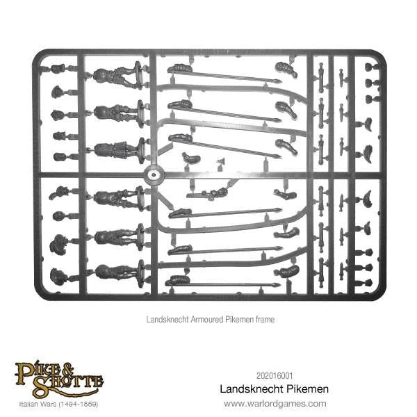 Pike & Shotte Landsknecht Pikemen single sprue 28mm