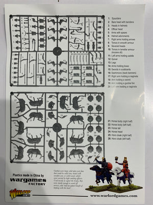 Pike & Shotte Samurai Horsemen SINGLE SPRUE Warlord Games