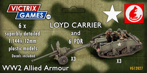 Victrix Loyd Carrier and 6pdr plus crews  1:144th 12mm VG12027