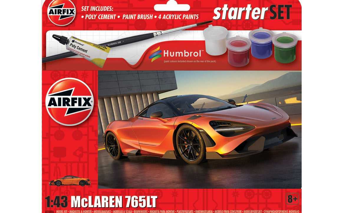 Airfix: 1:43 McLaren 765LT Starter Set