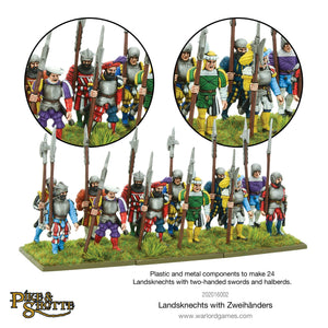 Pike & Shotte Landsknecht Halberdiers single sprue 28mm